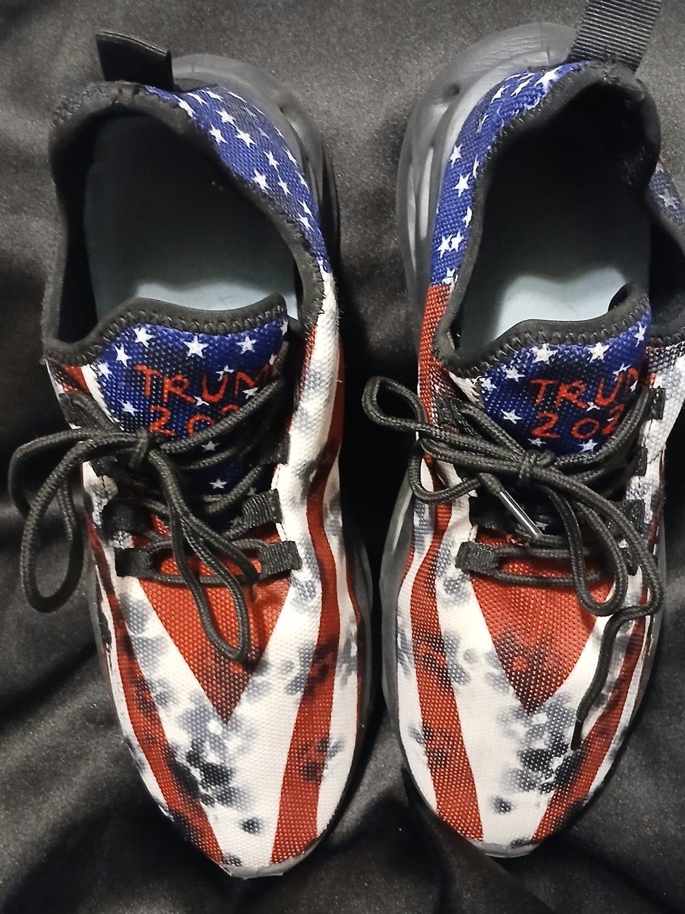 MAGA Trump 2024 Patriotic Flag Red White Blue Running Shoes Mens Size 10.5